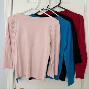 Lot of 4 pieces Fall, Spring Tops Sweaters | Ann Taylor, Express, Loft
